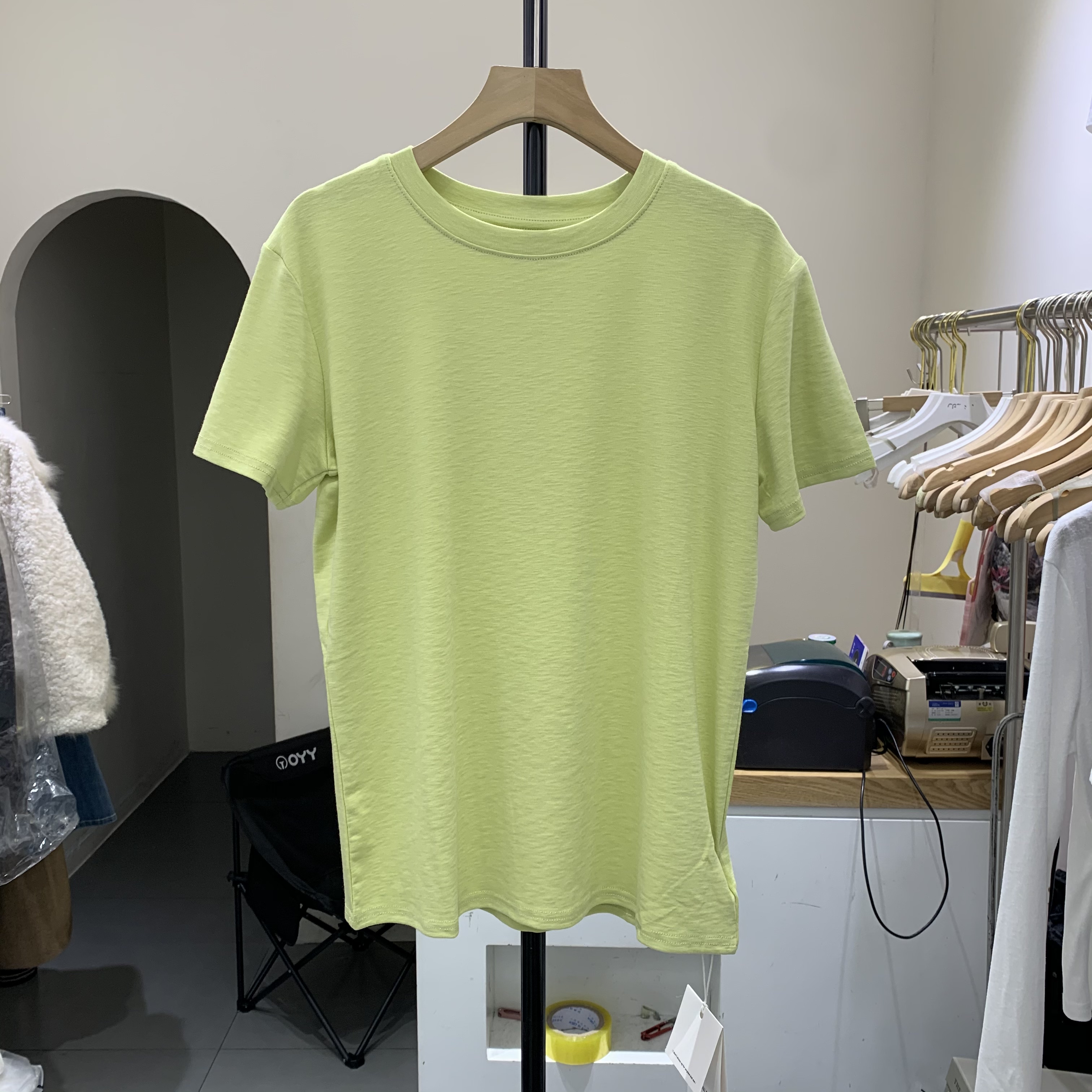 2026春夏季新款韩版宽松显瘦圆领短袖针织衫女T恤休闲上衣8621