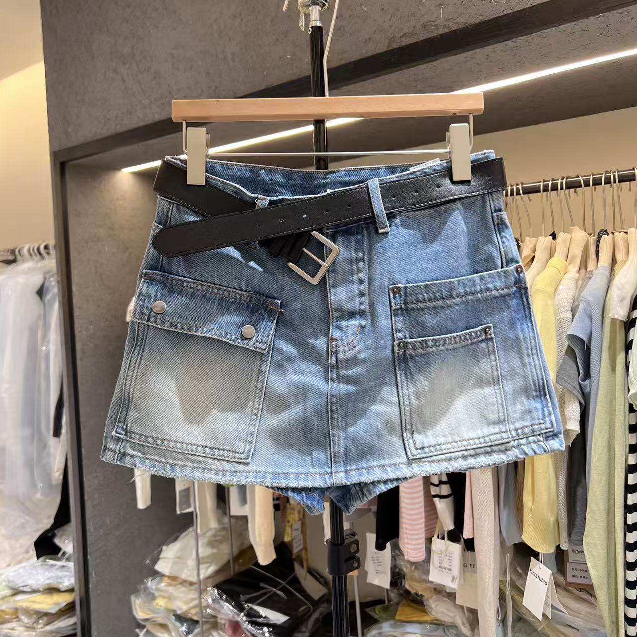 2026夏季新款韩版时尚百搭高腰显瘦牛仔半身裙女短款A字裙潮8718