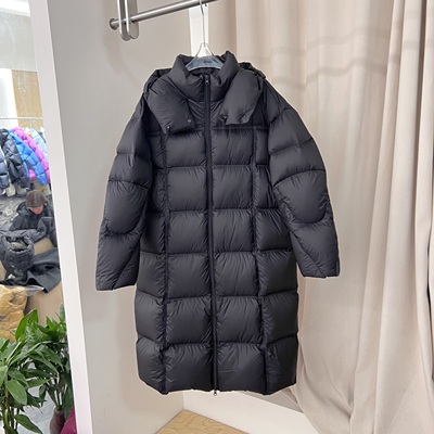 韩版2026冬新款泡芙羽绒服女中长款连帽时尚保暖90白鸭绒外套8816