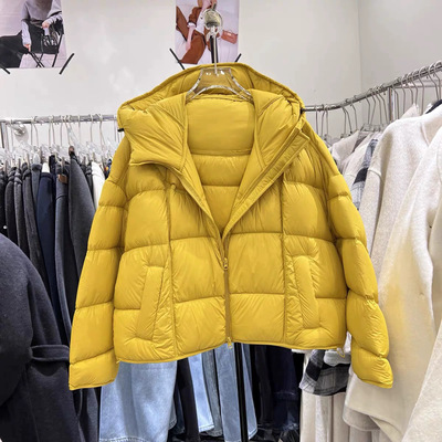 【浪漫前奏】90白鸭绒外套欧货2025冬新款韩版泡芙软糯羽绒服女潮