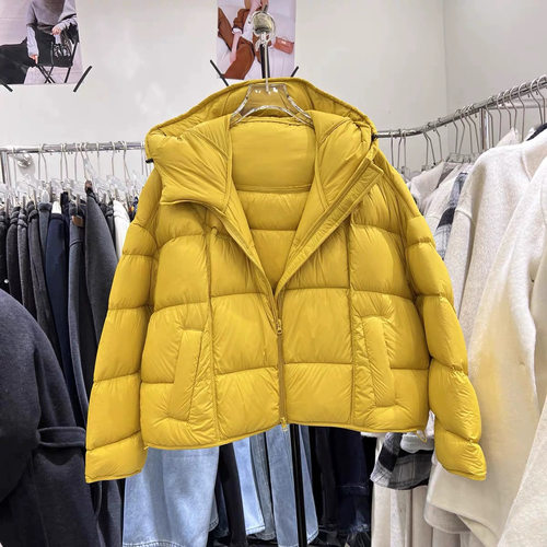 【浪漫前奏】90白鸭绒外套欧货2025冬新款韩版泡芙软糯羽绒服女潮