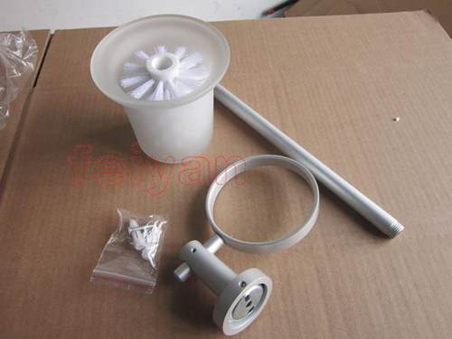 太空铝马桶刷架圆底座 卫生间厕所刷浴室卫浴挂件马桶杯套装打孔