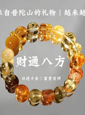 手链 【普陀山国营】财通八方 黄塔貔貅手串（多样性发货）