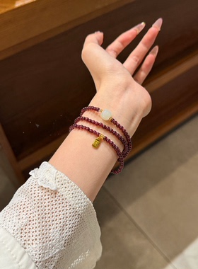 【福溢】【福运】福牌手链女款时尚百搭饰品潮流国风男女情侣她屿