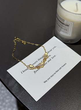 【金运】水沫玉葫芦设计款手链S925银镶嵌高级小众气质简约礼物