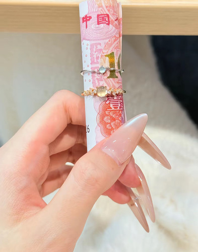 日进斗金戒指日进斗银小灵蛇翡月戒指尾戒活口可调节