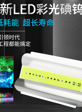 led碘钨灯彩光定制红光绿光蓝光220Vled灯超亮110V台湾光源舞台灯