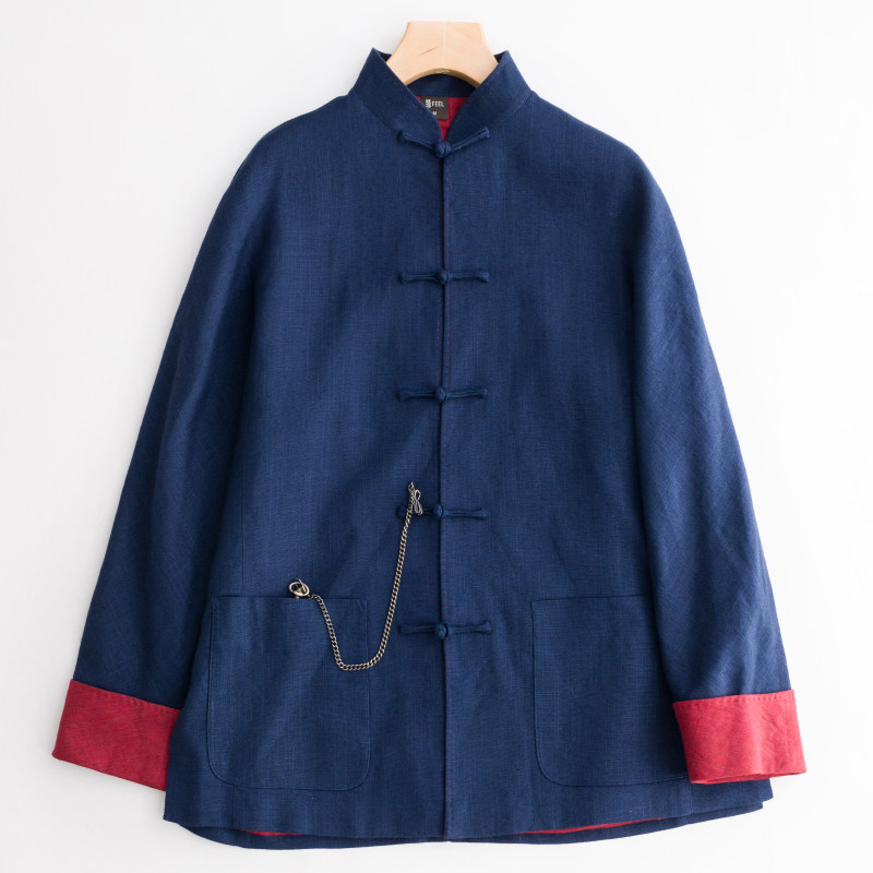 xyy511春秋新款唐装男加厚外套中国风男装上衣短外套高端男士中装