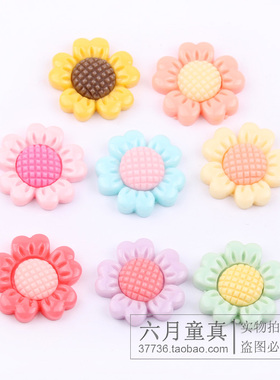 diy韩版花朵儿童树脂头饰发夹