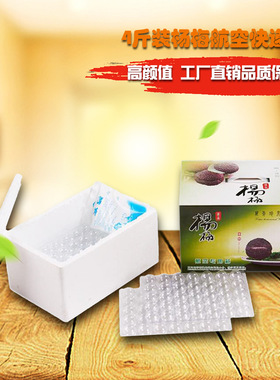 3-4斤装绿色杨梅通用快递专用包装泡沫箱3板120颗东魁种杨梅礼盒