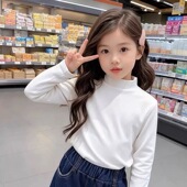 德绒打底衫 儿童长袖 T恤秋冬新款 男女童半高领保暖内搭中大童上衣