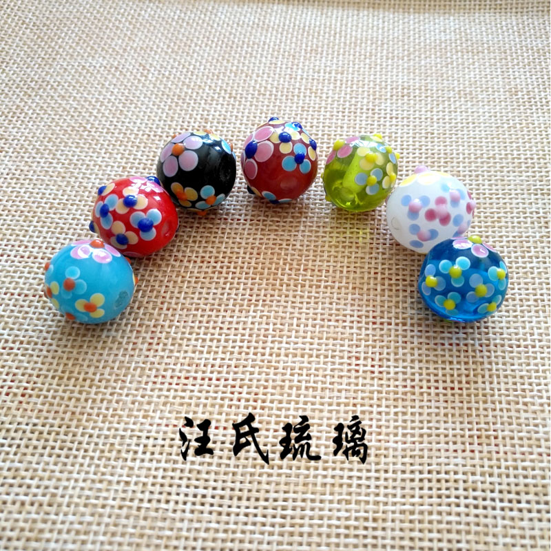 日式项链手工喜庆风琉璃珠