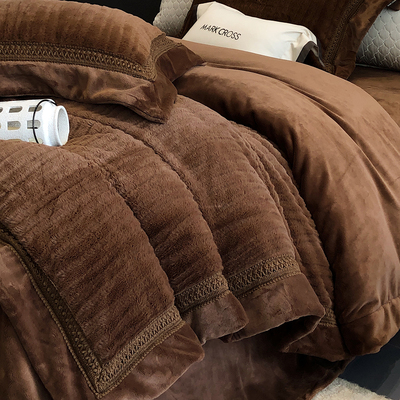 玛洛驰仿兔绒牛奶绒四件套轻奢风