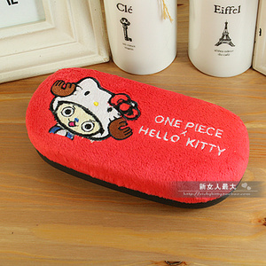 2020新款 韩版Hello Kitty超可爱毛绒卡通 眼镜盒 框架眼镜盒