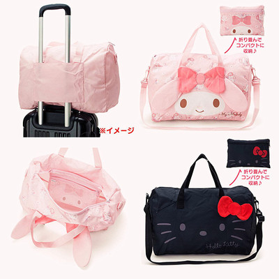 正品hellokitty布丁狗便携折叠行李袋melody旅行包手提包斜挎