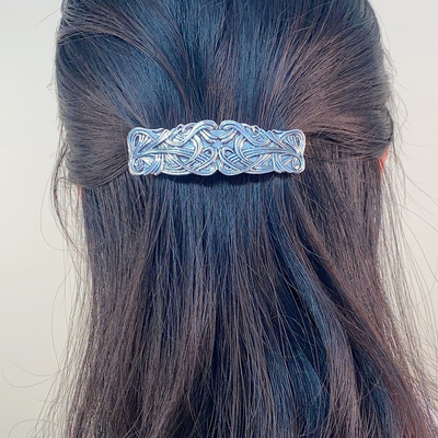 复古合金罗马刻文发夹欧美潮流女发饰头饰弹簧夹自动夹