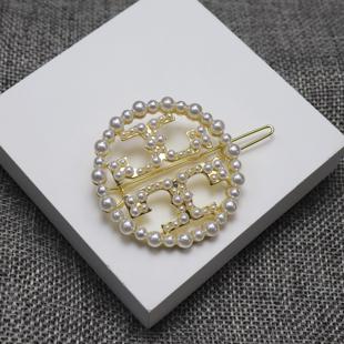 欧美风气质名媛风时尚百搭立体珍珠镂空发夹发饰
