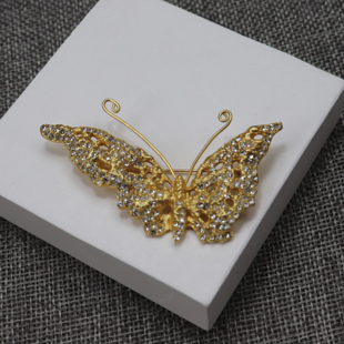 欧洲中古灵动蝴蝶钻胸针胸花西服外套帽子包包配饰节日礼物