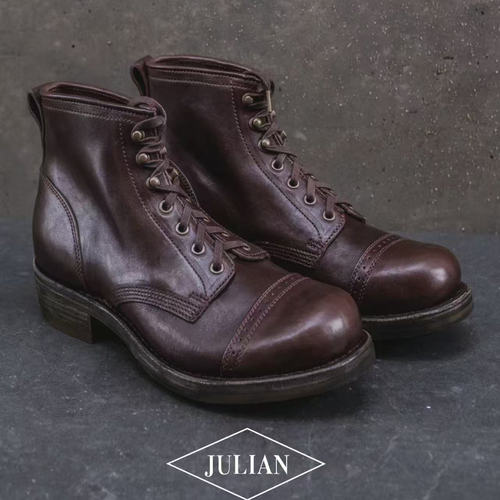 bowery复古Julian军事线工装靴