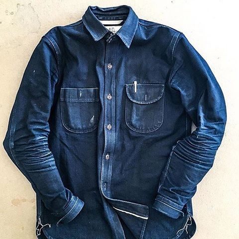 mix美国正品rgt重磅牛仔衬衫工装