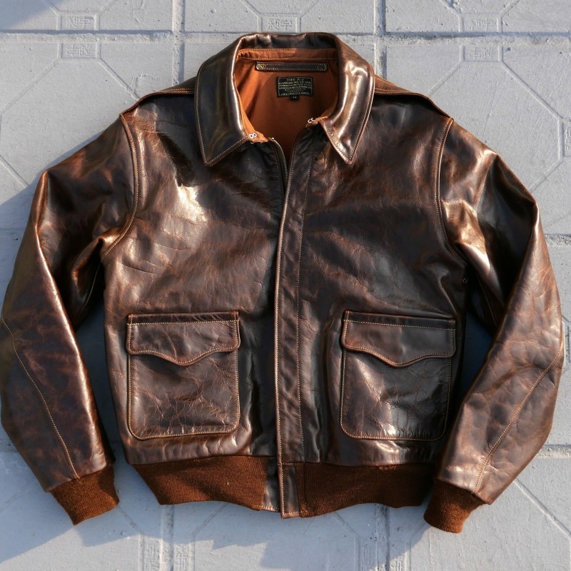 英国Eastman复古夹克皮衣翻领