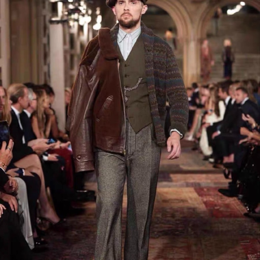 rrl正品二代棕熊RRL复古皮衣夹克