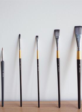 观荣堂毛笔套装丙烯水粉水彩笔尼龙笔勾线平涂香薰石膏粘土上色