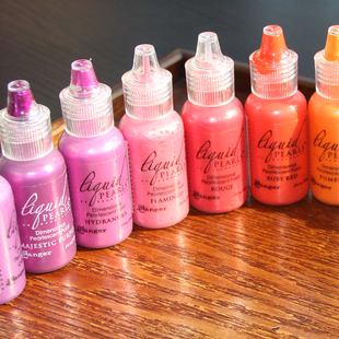 Pearls剪贴卡纸美国立体颜料 Liquid Ranger立体装 饰珠光胶珍珠液