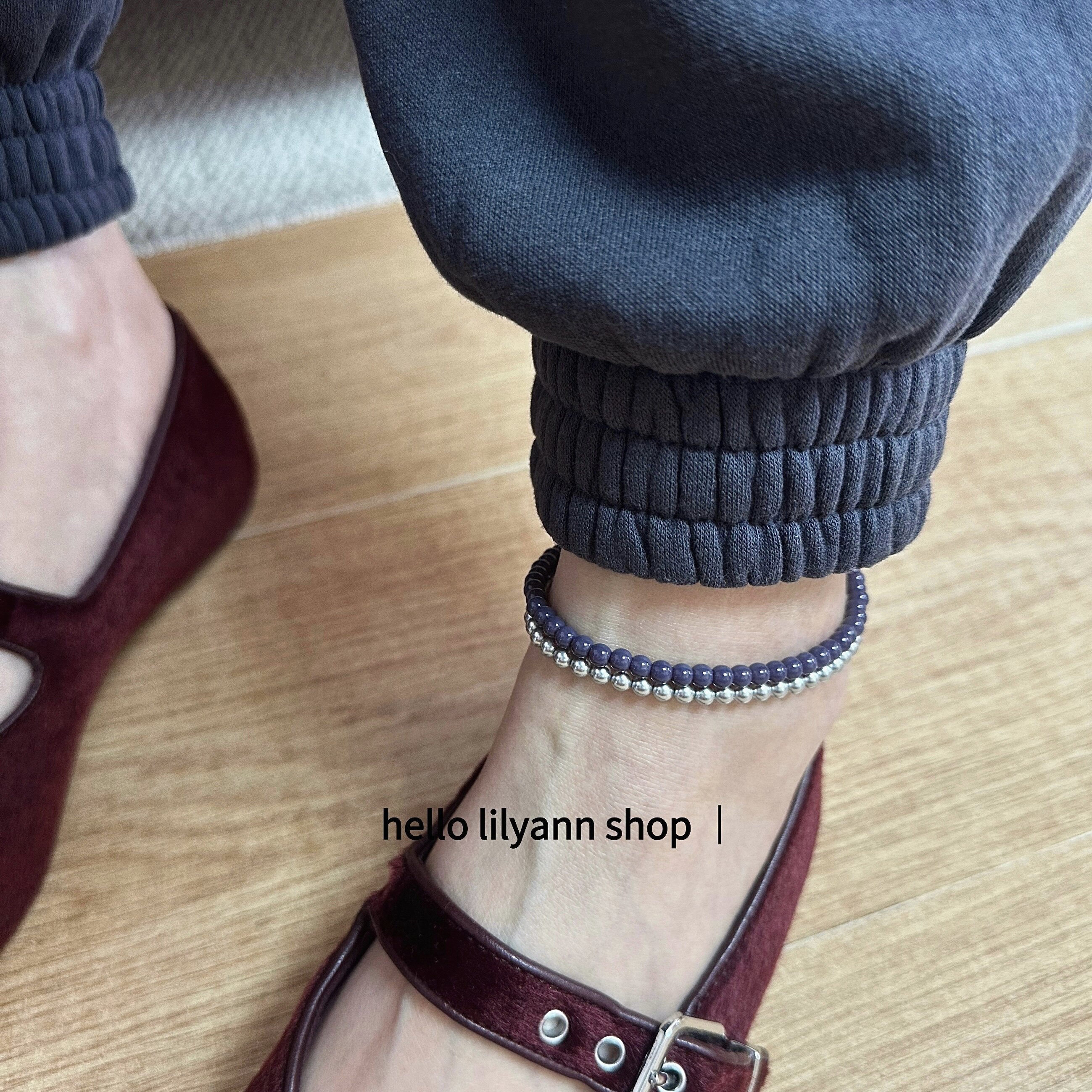 春夏复古时髦珍珠脚链hello小众设计ins个性叠戴气质百搭脚饰高级