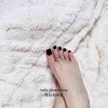 不掉色可沾水hello经典美产14k包金珠脚趾戒指环s925纯银百搭方钻