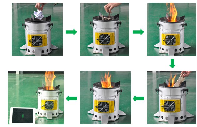 10w热电半导体温差发电生物燃烧炉温差发电机热能发电机