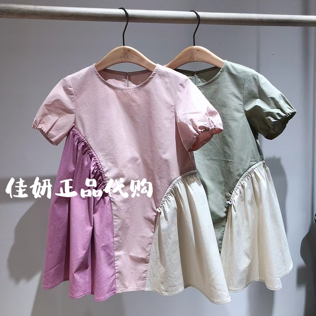 Mitti童装专柜正品25年夏女童拼接圆领短袖连衣裙MW53018227