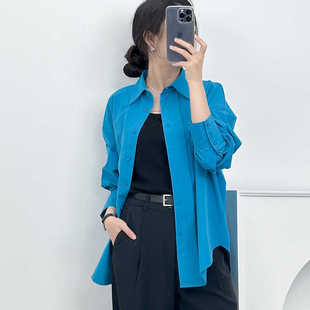 DianThia衬衫女设计感小众2025新款内搭外穿百搭简约长袖上衣衬衣