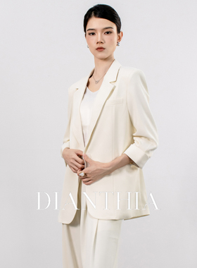 DianThia优雅风七分袖薄款西装外套女2026新款通勤高级感气质外套