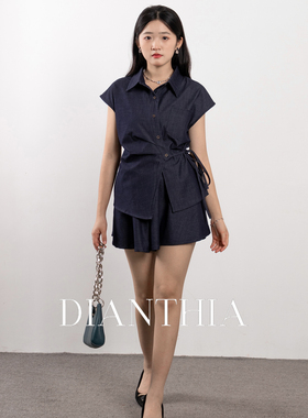 DianThia短裤套装女时尚洋气时髦夏季爆款高级感设计不规则两件套