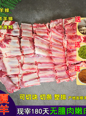 羊排新鲜宁夏滩羊现杀羊肉法式战斧盐池内蒙古手抓把5斤肋滩羊肉