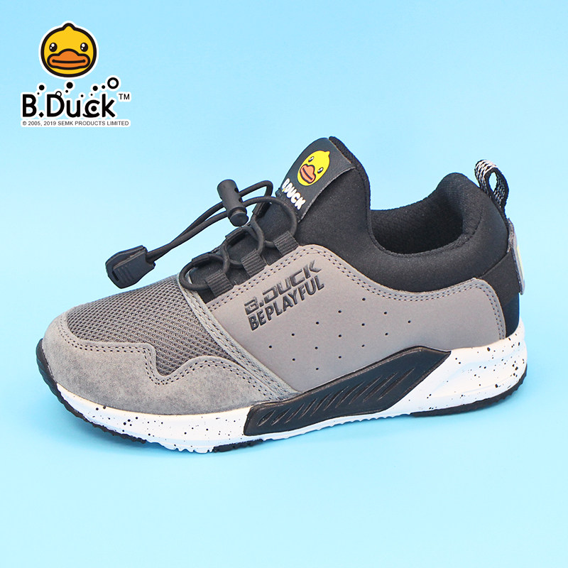 bduck小黄鸭童鞋男童中大童运动鞋春夏季网鞋椰子鞋透气网面