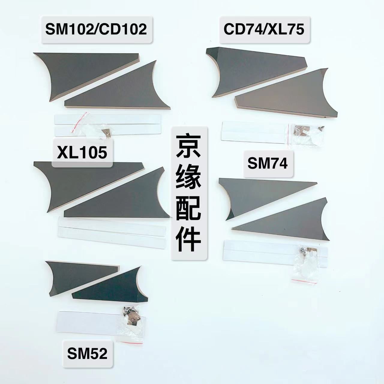 海德堡印刷机挡墨板SM102/74/52 CD102/74 GTO52三角挡墨板 配件图片