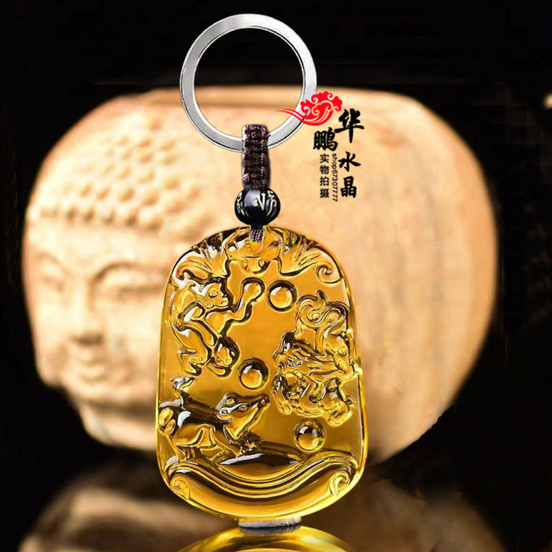 黄水晶生肖鼠龙猴三合