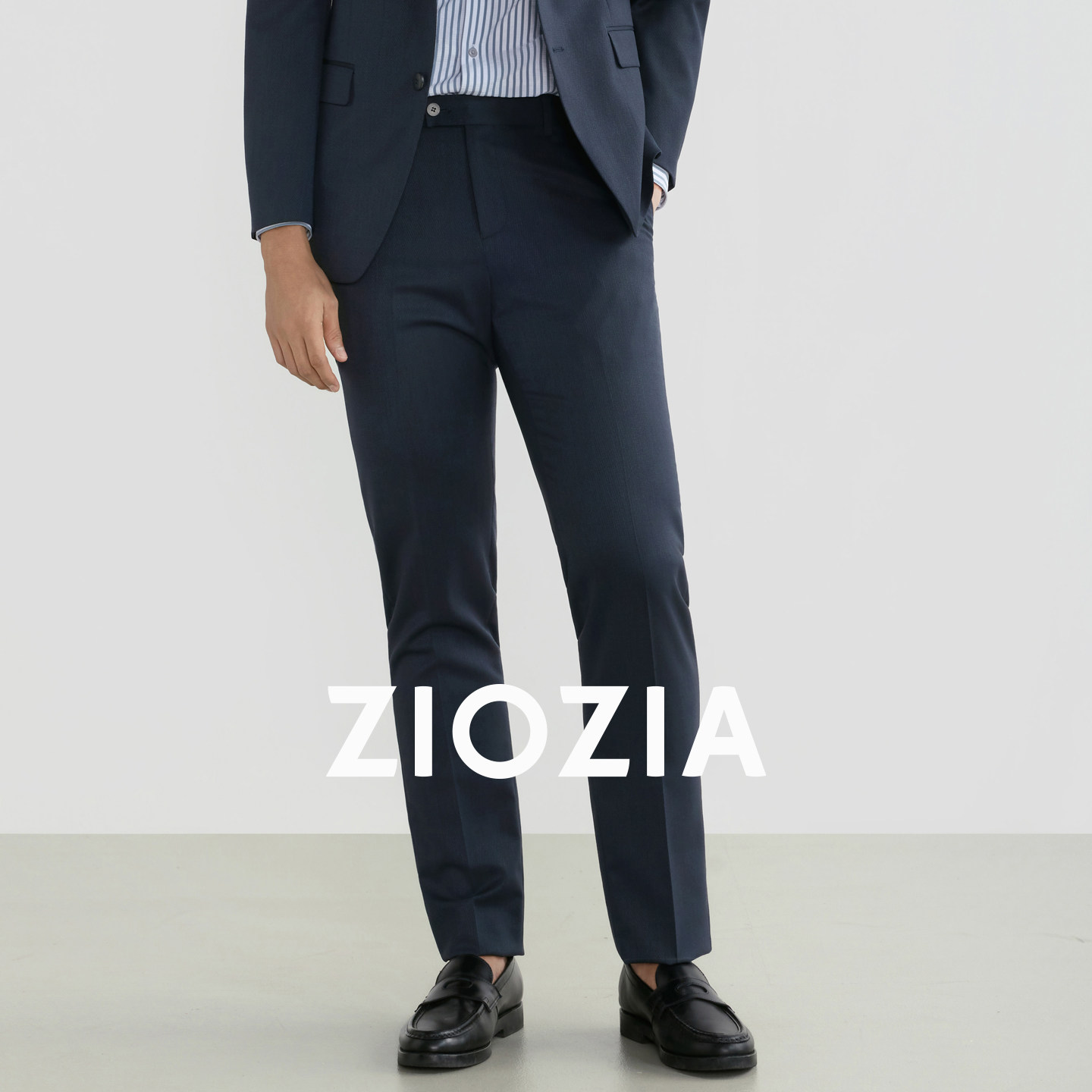 ZIOZIA男装26春夏新品羊毛混纺修身直筒舒弹西裤ZSPF1102J