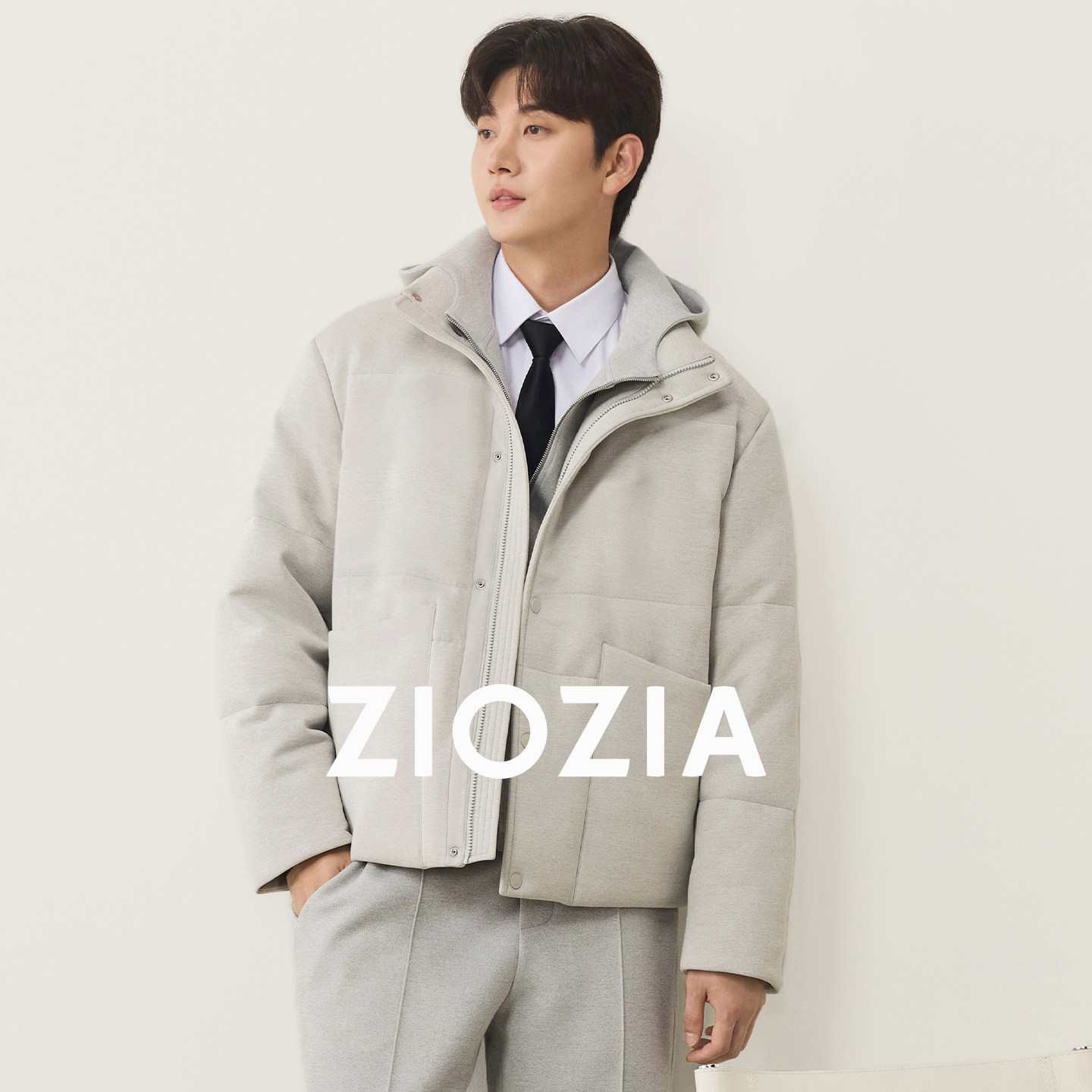 【丹宁面料】ZIOZIA男装冬仿牛仔微阔白鸭绒羽绒服夹克外套