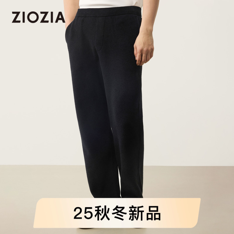 【托斯卡绒混纺】ZIOZIA通勤男装25秋中青年休闲针织裤ZPZE3516