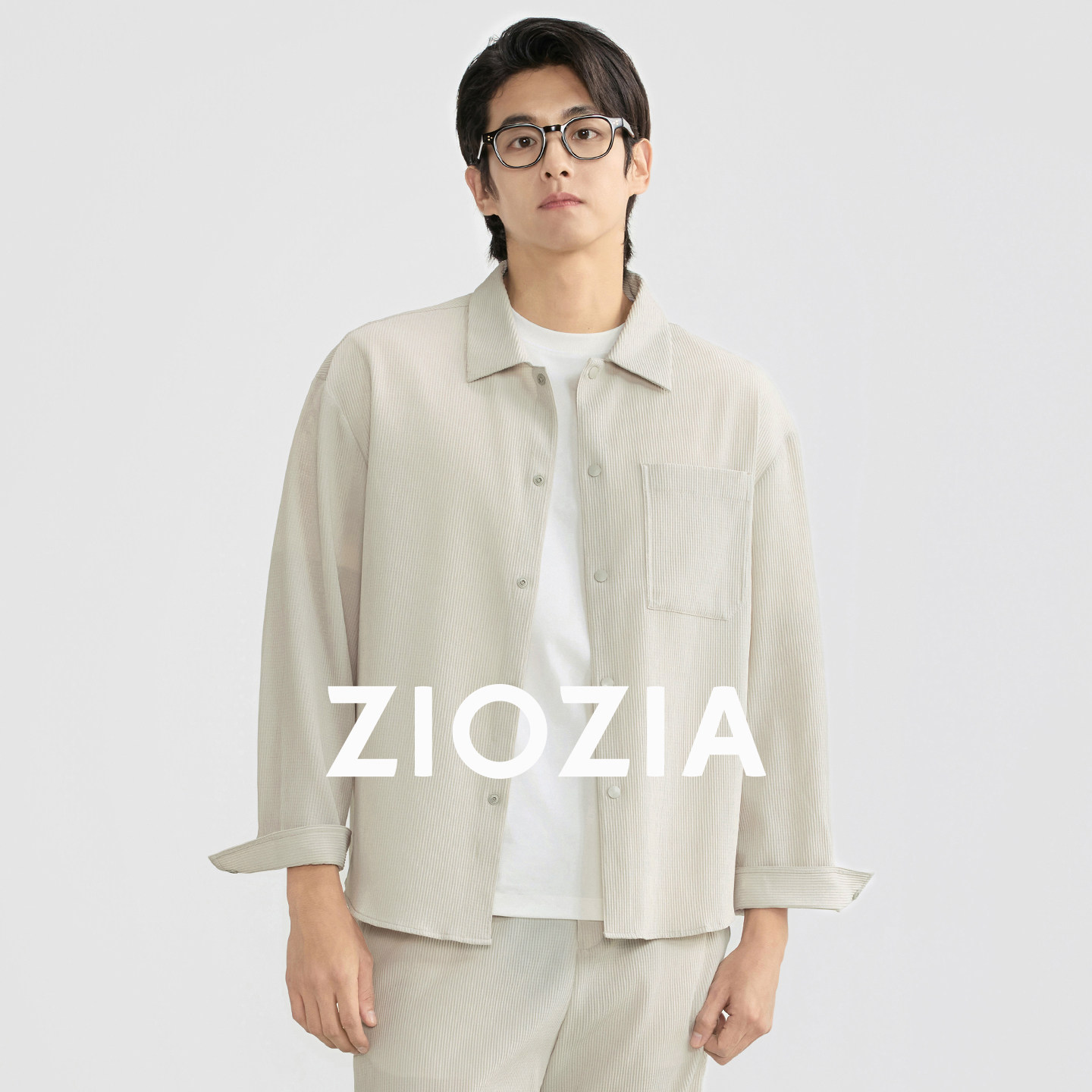 【肌理感】ZIOZIA通勤男装26年春微阔版舒适透气时尚休闲长袖衬衫
