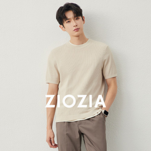 【5A抗菌】ZIOZIA男装25春夏针织圆领T恤短袖上衣ZEBE2232Z