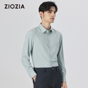商务衬衫 修身 ZIOZIA春品韩版 上衣男ZWDD5164X 透气