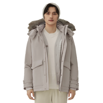 ziozia时尚都市鹅绒连帽羽绒服