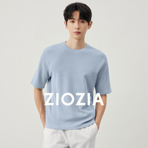 ZIOZIA男装中青年微阔短袖T恤