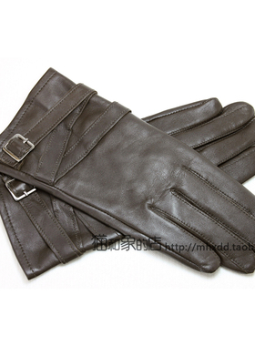 清仓 欧版 职业淑女 中长款秋冬女款柔软羊皮手套SY10934黑色咖色