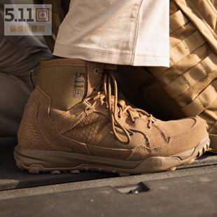 美国5.11沙漠靴12440非拉链12422 透气款全地形8寸高帮战术靴