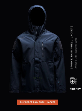 5.11 冲锋衣48362 全天候防水风衣Force Rainshell Jacket